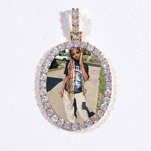 3D Oval Custom Picture Pendant