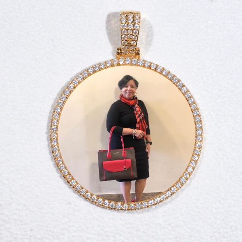 MEDIUM 3D CIRCLE CUSTOM PICTURE PENDANT