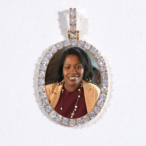 3D Oval Custom Picture Pendant