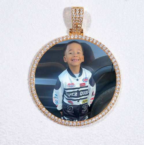 MEDIUM 3D CIRCLE CUSTOM PICTURE PENDANT