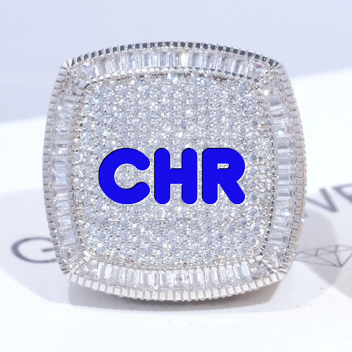 CUSTOM LETTER 3D ICED RING