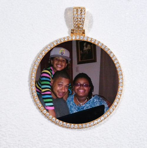 MEDIUM 3D CIRCLE CUSTOM PICTURE PENDANT