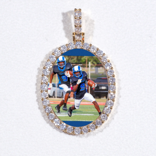 3D Oval Custom Picture Pendant