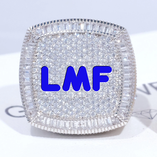 CUSTOM LETTER 3D ICED RING