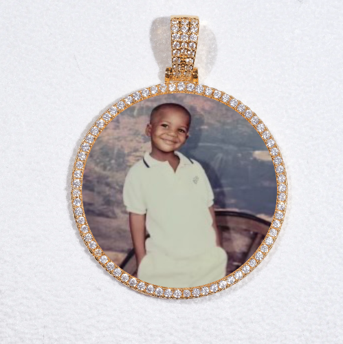 MEDIUM 3D CIRCLE CUSTOM PICTURE PENDANT