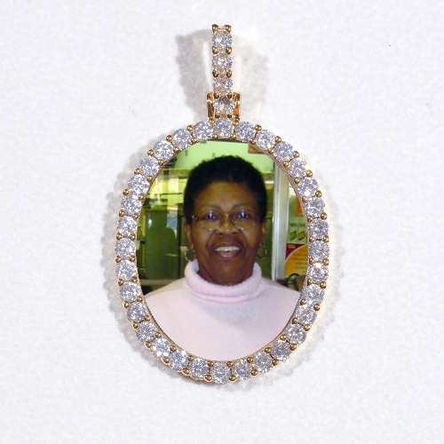 3D Oval Custom Picture Pendant
