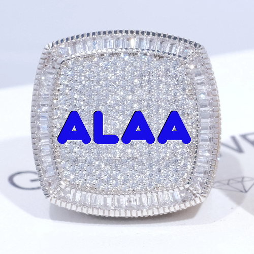 CUSTOM LETTER 3D ICED RING