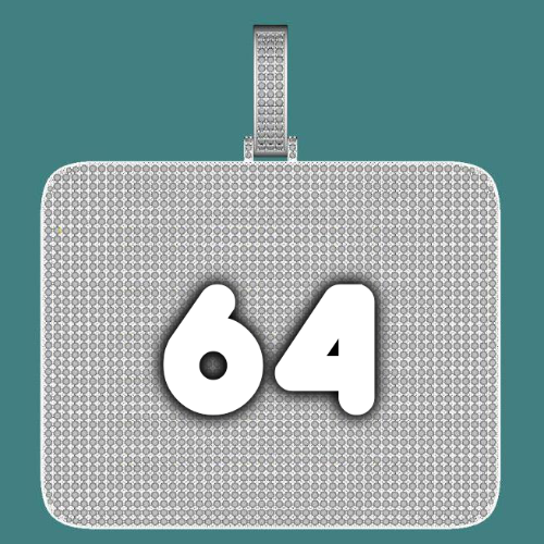 CUSTOM LETTER NECKLACE 3D BIG SQUARE