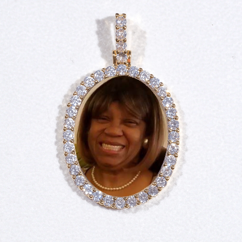 3D Oval Custom Picture Pendant