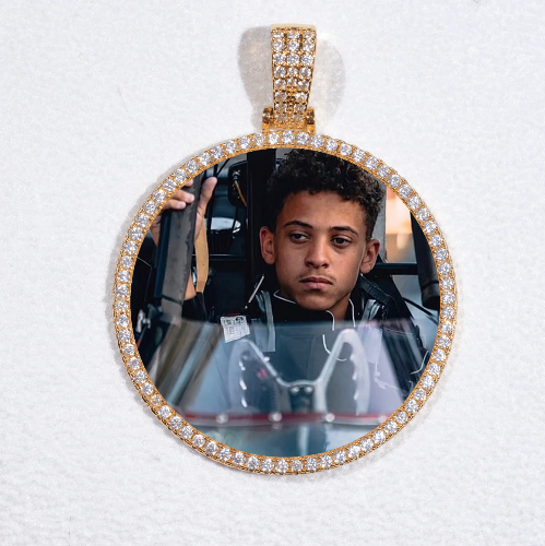 MEDIUM 3D CIRCLE CUSTOM PICTURE PENDANT
