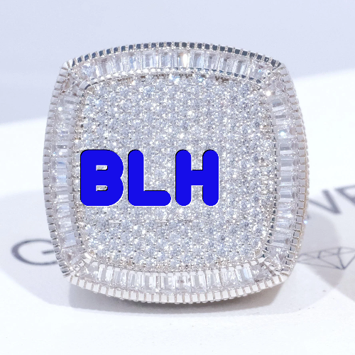 CUSTOM LETTER 3D ICED RING