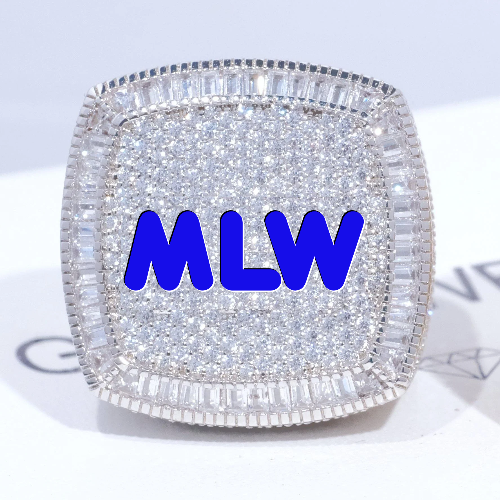 CUSTOM LETTER 3D ICED RING