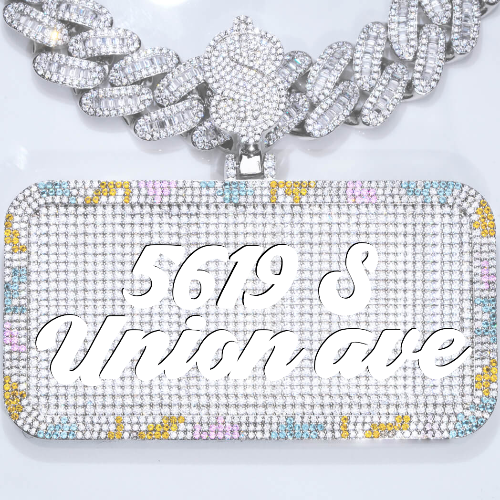 CUSTOM LETTER NECKLACE 3D COLORFUL SQUARE