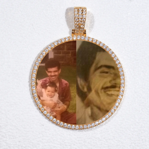 MEDIUM 3D CIRCLE CUSTOM PICTURE PENDANT