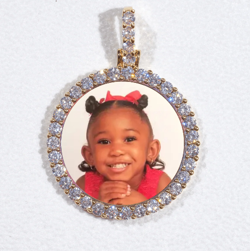 3D CIRCLE CUSTOM PICTURE PENDANT SMALL SIZE