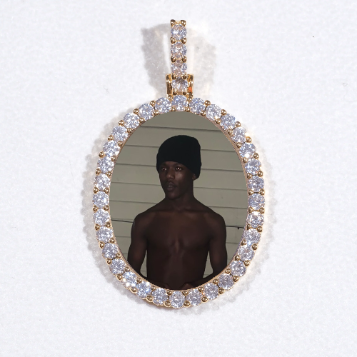 3D Oval Custom Picture Pendant