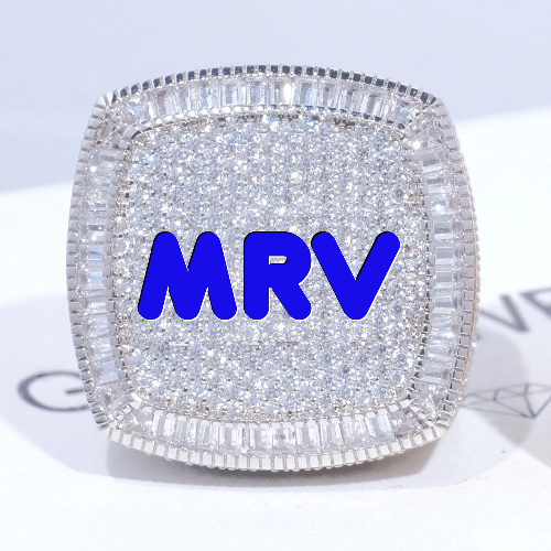 CUSTOM LETTER 3D ICED RING