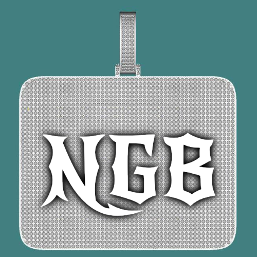 CUSTOM LETTER NECKLACE 3D BIG SQUARE
