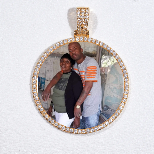 MEDIUM 3D CIRCLE CUSTOM PICTURE PENDANT