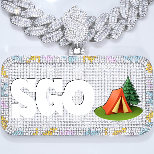 CUSTOM LETTER NECKLACE 3D COLORFUL SQUARE