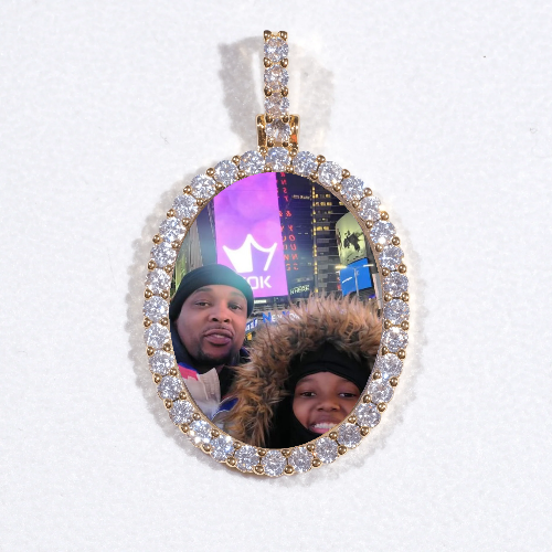 3D Oval Custom Picture Pendant