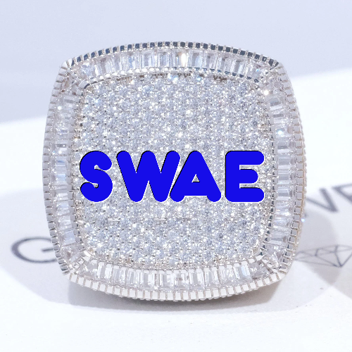 CUSTOM LETTER 3D ICED RING