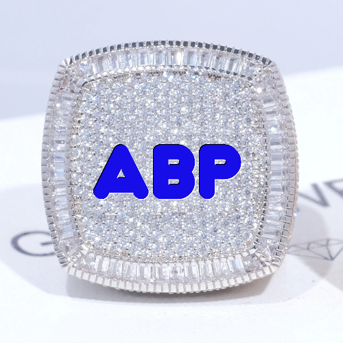 CUSTOM LETTER 3D ICED RING