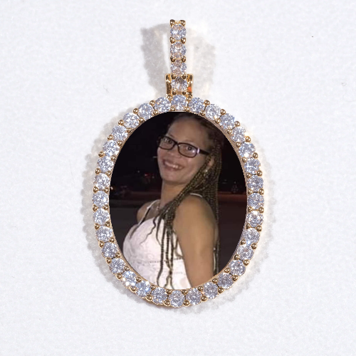 3D Oval Custom Picture Pendant