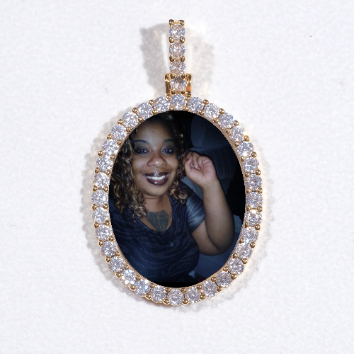 3D Oval Custom Picture Pendant