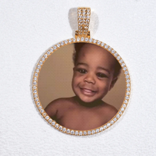 MEDIUM 3D CIRCLE CUSTOM PICTURE PENDANT
