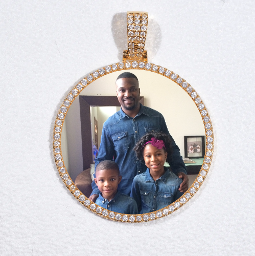 MEDIUM 3D CIRCLE CUSTOM PICTURE PENDANT
