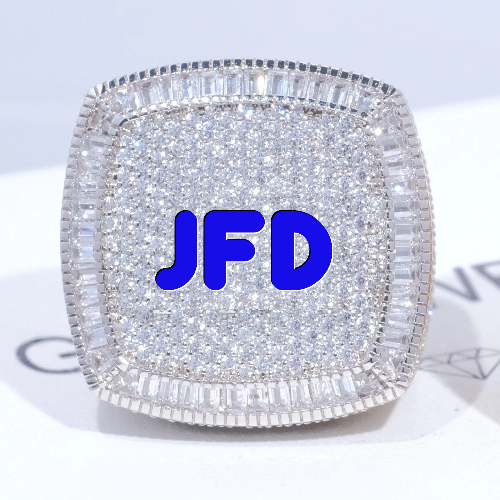 CUSTOM LETTER 3D ICED RING