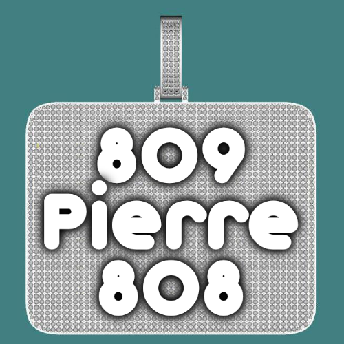 CUSTOM LETTER NECKLACE 3D BIG SQUARE