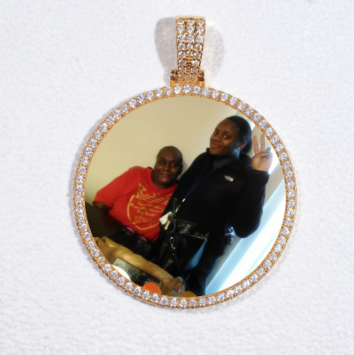 MEDIUM 3D CIRCLE CUSTOM PICTURE PENDANT