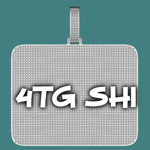 CUSTOM LETTER NECKLACE 3D BIG SQUARE