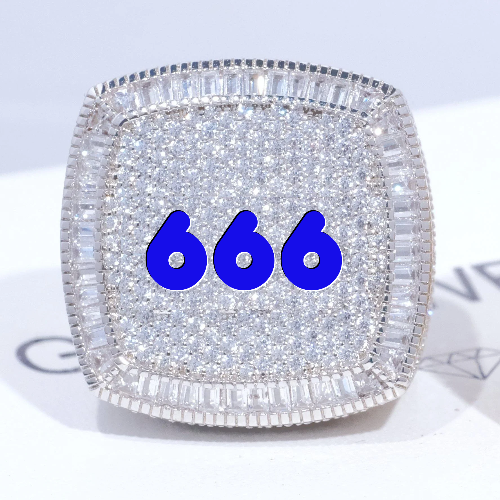 CUSTOM LETTER 3D ICED RING