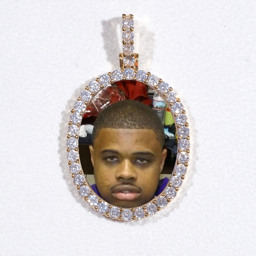 3D Oval Custom Picture Pendant