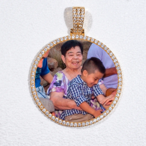 MEDIUM 3D CIRCLE CUSTOM PICTURE PENDANT