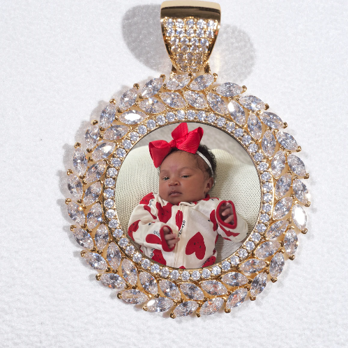 Large 3D Wheat Ear Custom Picture Pendant