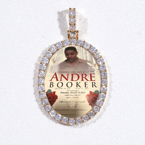3D Oval Custom Picture Pendant