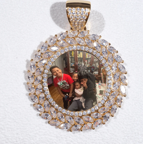 Large 3D Wheat Ear Custom Picture Pendant