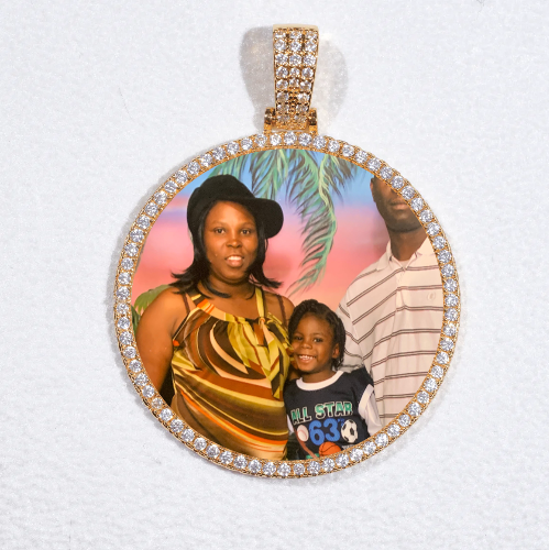 MEDIUM 3D CIRCLE CUSTOM PICTURE PENDANT