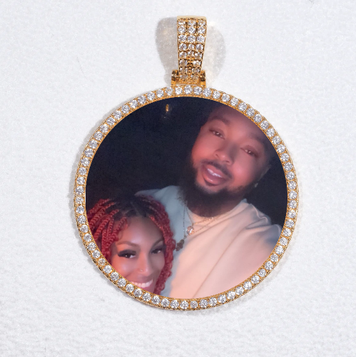 MEDIUM 3D CIRCLE CUSTOM PICTURE PENDANT