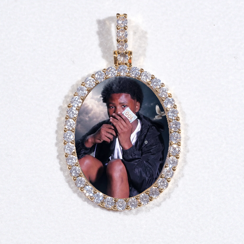 3D Oval Custom Picture Pendant