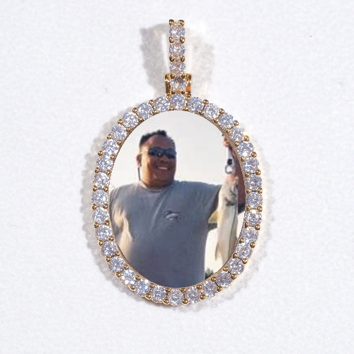 3D Oval Custom Picture Pendant