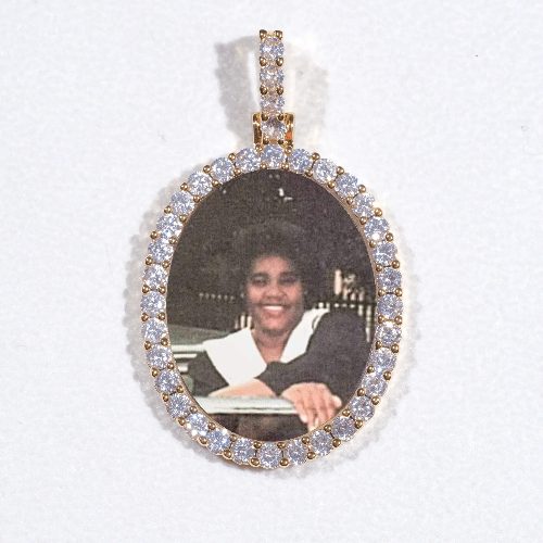 3D Oval Custom Picture Pendant