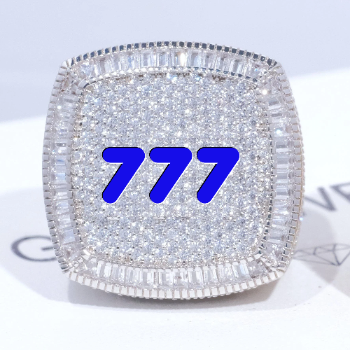 CUSTOM LETTER 3D ICED RING