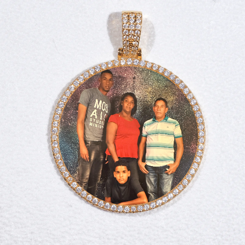 MEDIUM 3D CIRCLE CUSTOM PICTURE PENDANT