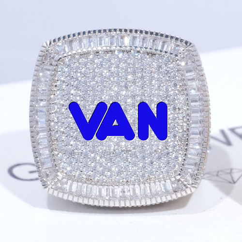 CUSTOM LETTER 3D ICED RING