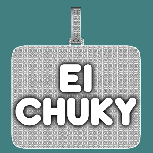 CUSTOM LETTER NECKLACE 3D BIG SQUARE
